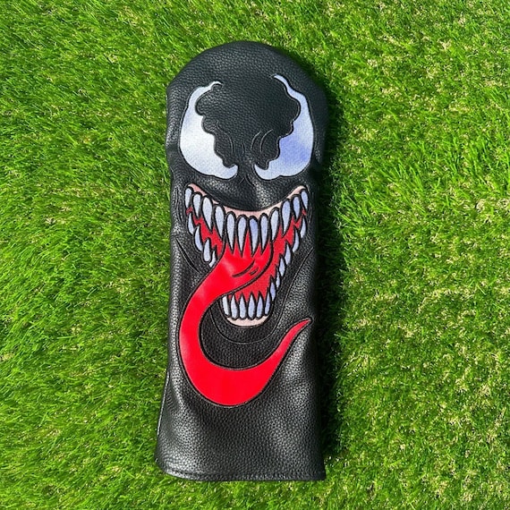 Venom Inspired Golf Headcover, X-Man Fairway Wood & Driver Head Cover, Unique Spider-Man Design, Blade putter cover