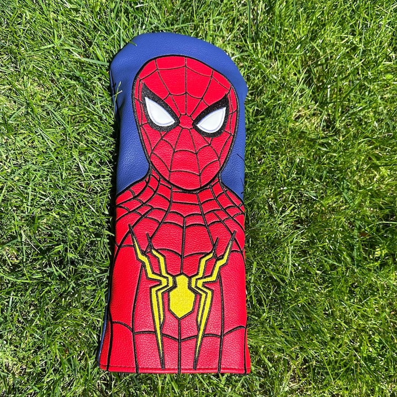 Venom inspirierte Golf Headcover, X-Man Fairway Holz & Drives Headcover, Einzigartiges Spider-Man Design, Blatt Putter Cover Spider-Man