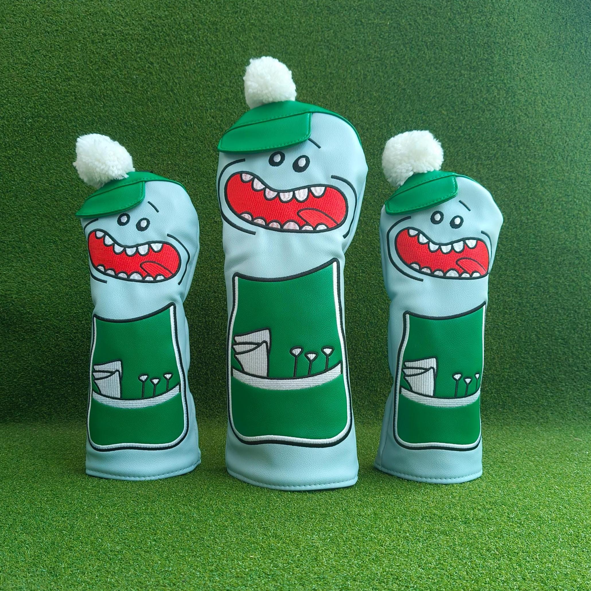 Pickle Rick Golf Driver Headcover | Blade Putter Cover | Meeseeks