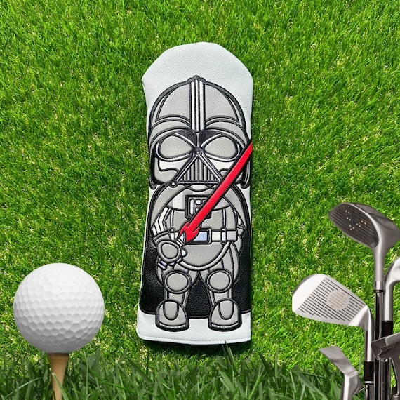 Darth Vader Inspired Golf Headcover, Driver & Fairway Wood Head Cover, Unique Stormtrooper Golf Accessory, Gifts for Golfers