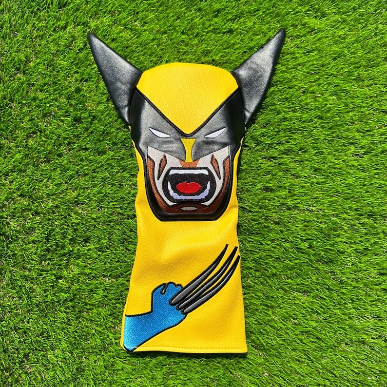 Venom inspirierte Golf Headcover, X-Man Fairway Holz & Drives Headcover, Einzigartiges Spider-Man Design, Blatt Putter Cover X-Men