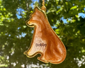 Lembrança de pelos de animais de estimação – Estátua memorial de cachorro e gato, Cinzas em estátua de cachorro, Lembrança personalizada de pelos de animais de estimação, Para sempre em meu coração