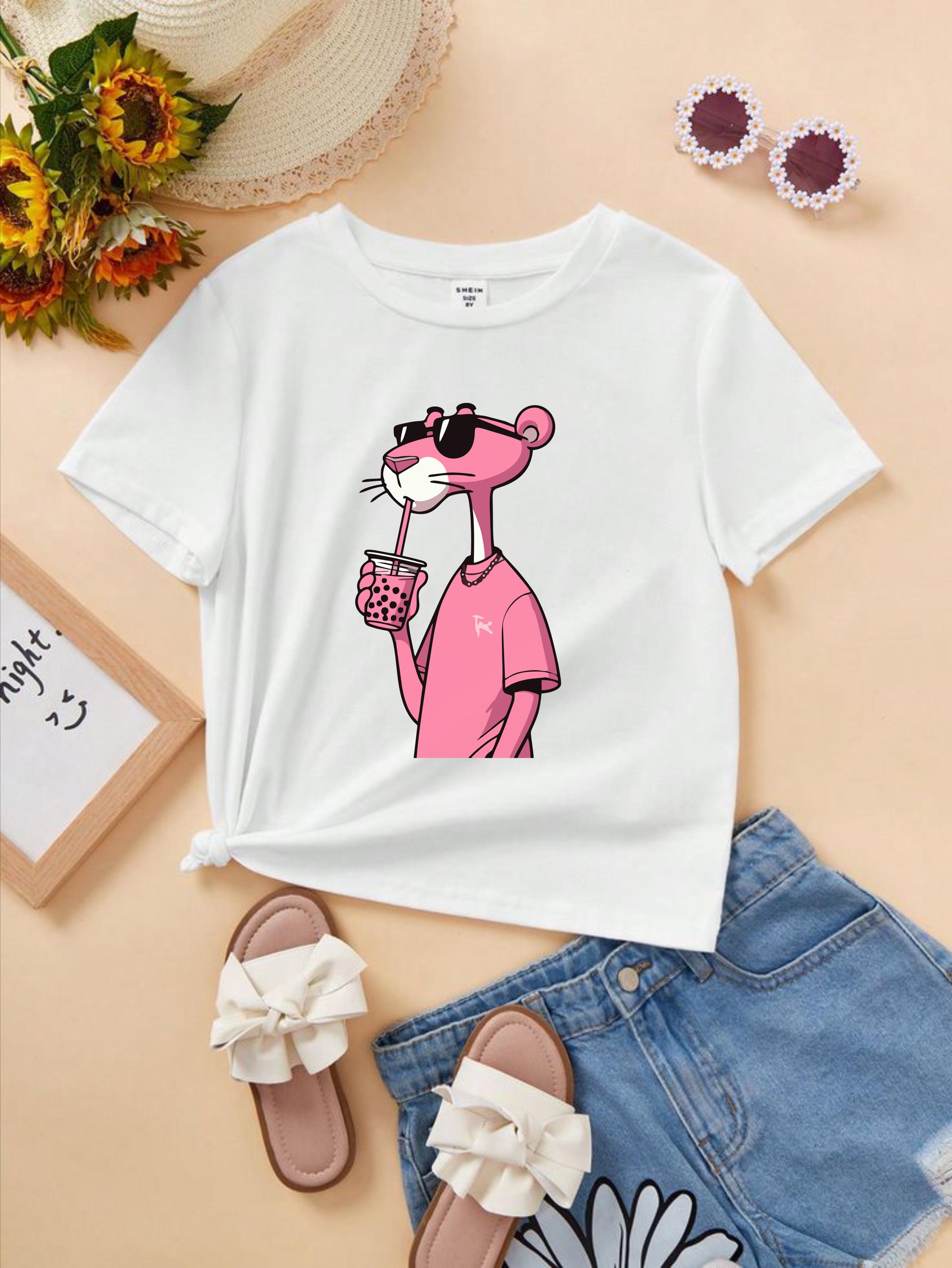 Funny Pink Panther Pride Shirt for Fans, Retro Cartoon Graphic Tee, Colorful Panther T-Shirt for Pride Month & Everyday Style