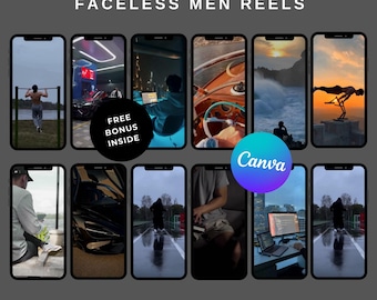 400+ Faceless Men Reels Videos, Dark Aesthetic, PLR MRR, Done For You, Cars, Workout, Instagram, TikTok, Master Resell Rights, Canva