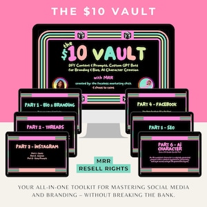 10 Dollar Vault, MRR, DFY Hooks & Captions, Stories, Master Resell Right, Digitale Produkte, Done for You, Social Media