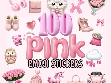 iOS 18 Pink Aesthetic Emoji Sticker Pack Pink Emoji Christmas iMessage Instagram iPhone Apple Cute Clean Aesthetic Emoji Combinations