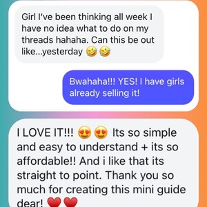 May include: Screenshots of customer reviews for a digital product. The reviews are positive and highlight the product's ease of use, affordability, and helpfulness. The text includes phrases like "I LOVE IT!" and "It's so simple and easy to understand".