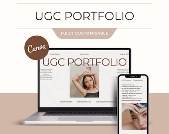 UGC Portfolio Template for UGC Creators & Influencers, UGC Template, Ugc Pitch, Ugc Media Kit, Ugc Portfolio Design, Canva Template