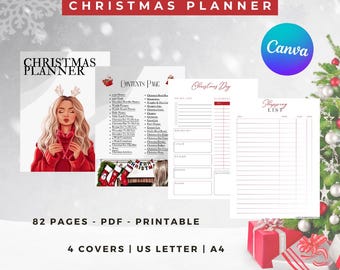 Christmas Planner, Printable Planner, Holiday Planner, Christmas Printable, Digital Printables, Planners, Master Resell Rights, PLR, MRR