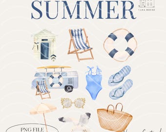 Zomer strand png, kustvakantie clipart, strand png, kust png, summer vibes png, zomer coquette png, digitale download