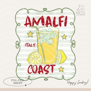 Amalfi Coast PNG, Coastal Italy Png, Seaside Png, Europe png, Summer Vibes Png, Summer Coquette PNG, Digital Download