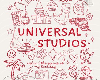 Universal Studios Icons, Florida Landmarks Png, PNG Files, Universal Studios Trip Shirt Design, Universal 2025 Png, Digital Download