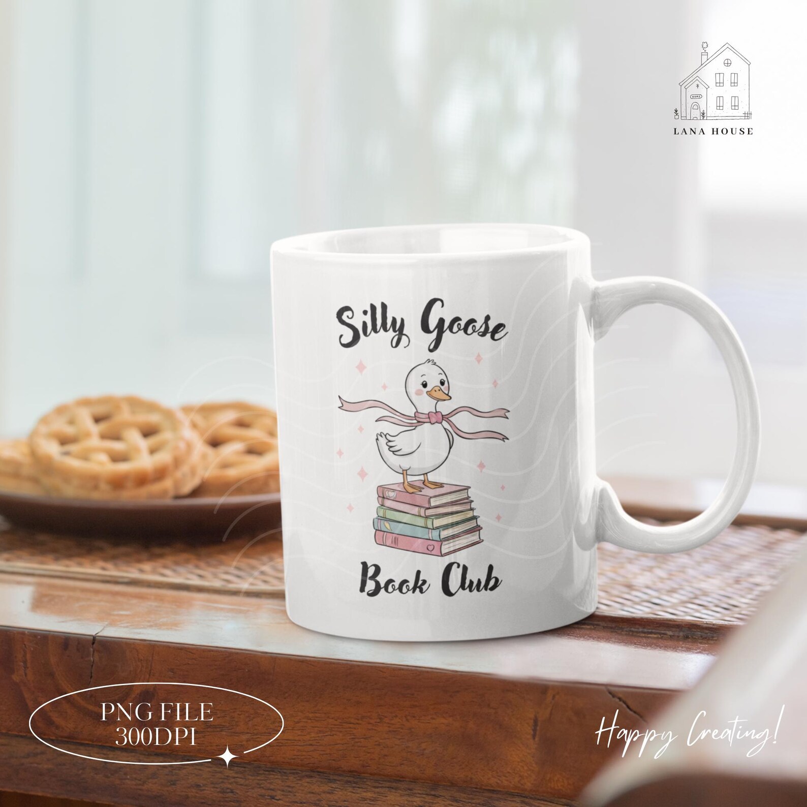 Silly Goose Book Club PNG, Goose Book Lover Png, Pastel Silly Goose ...