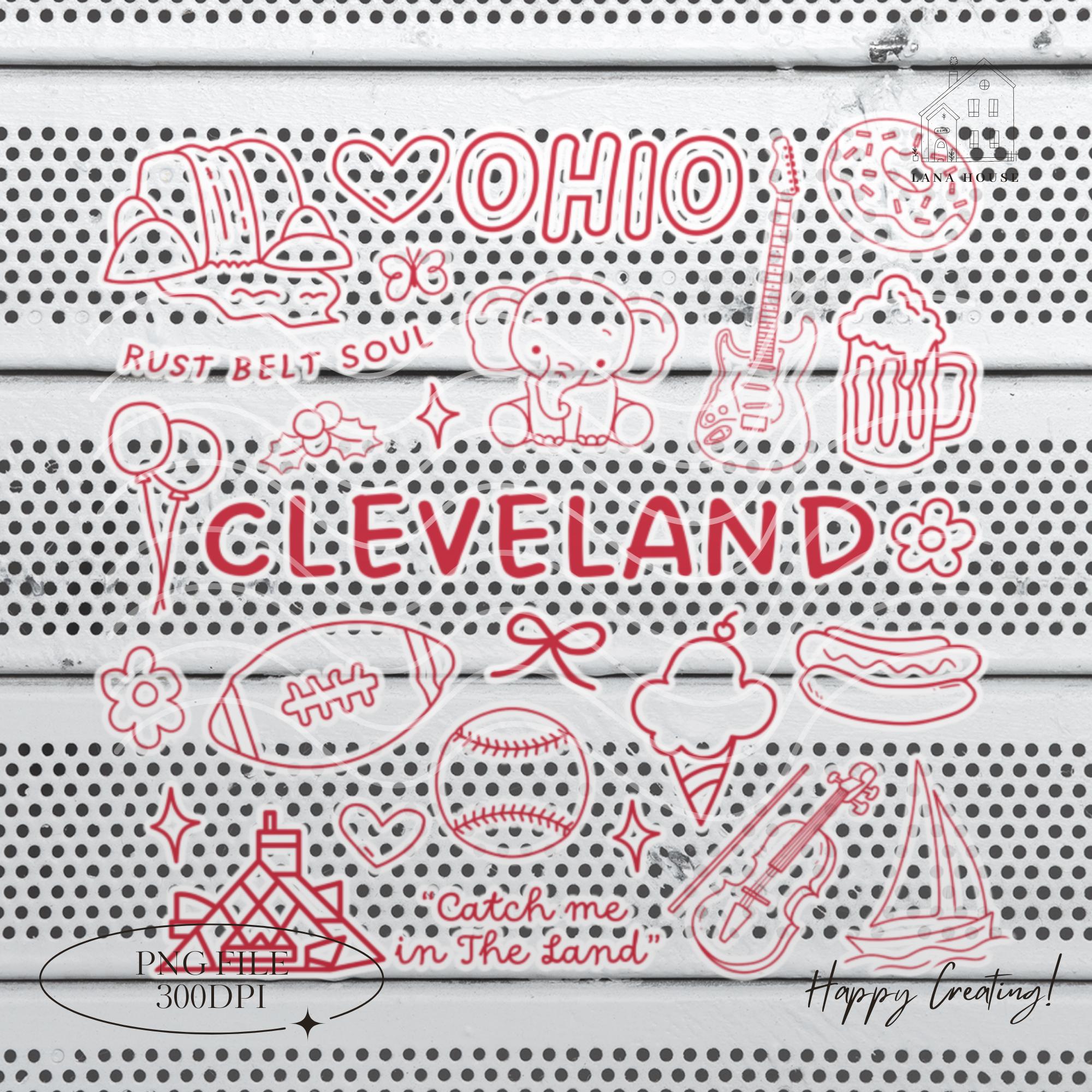 Cleveland Icons, Ohio Landmarks Png, PNG Files, I Love Cleveland Ohio ...