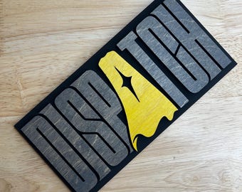 Dispatch Logo Inspired Wooden Plaque | Dispatch Video Game Gift | Robert Robertson III Desk Decor