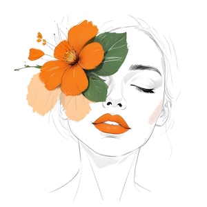 10 Clipart di ragazze alla moda, donne floreali astratte, clipart di acquerelli stampabili, JPG di alta qualità, download digitale, creazione di carta, diario di scarto