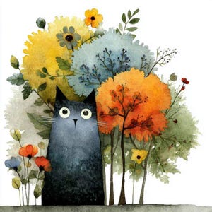 25 Whimsical Woodland Animal Clipart, Watercolor Forest Friends Printable, Digital Download image 11