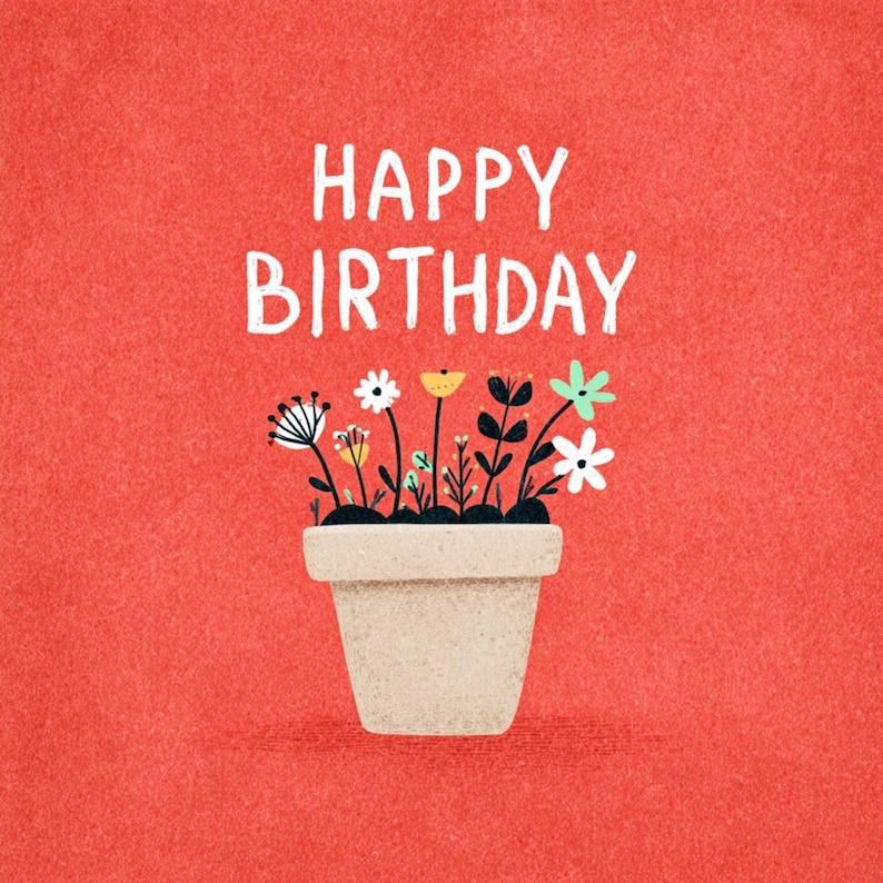 1000 + Floral Happy Birthday Card : Whimsical Digital Gift for Her image 8
