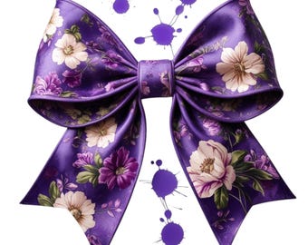 Floral Bow Clipart Collection: Vintage Ribbon Illustrations (20 PNG, Commercial Use, Bonus Images Included)