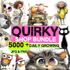 Pacchetto di oltre 5000 clipart stravaganti (JPG PNG): pacchetto artistico in crescita giornaliera per artigiani