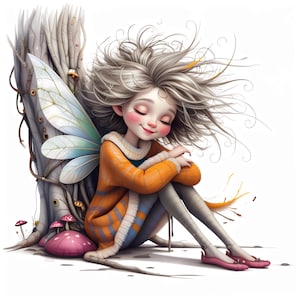 Ensemble lunatique de cliparts fée des forêts, 13 fichiers JPG aquarelle haute résolution, oeuvre d'art pour chambre d'enfant, téléchargement numérique pour la journalisation indésirable, scrapbooking, fabrication de cartes