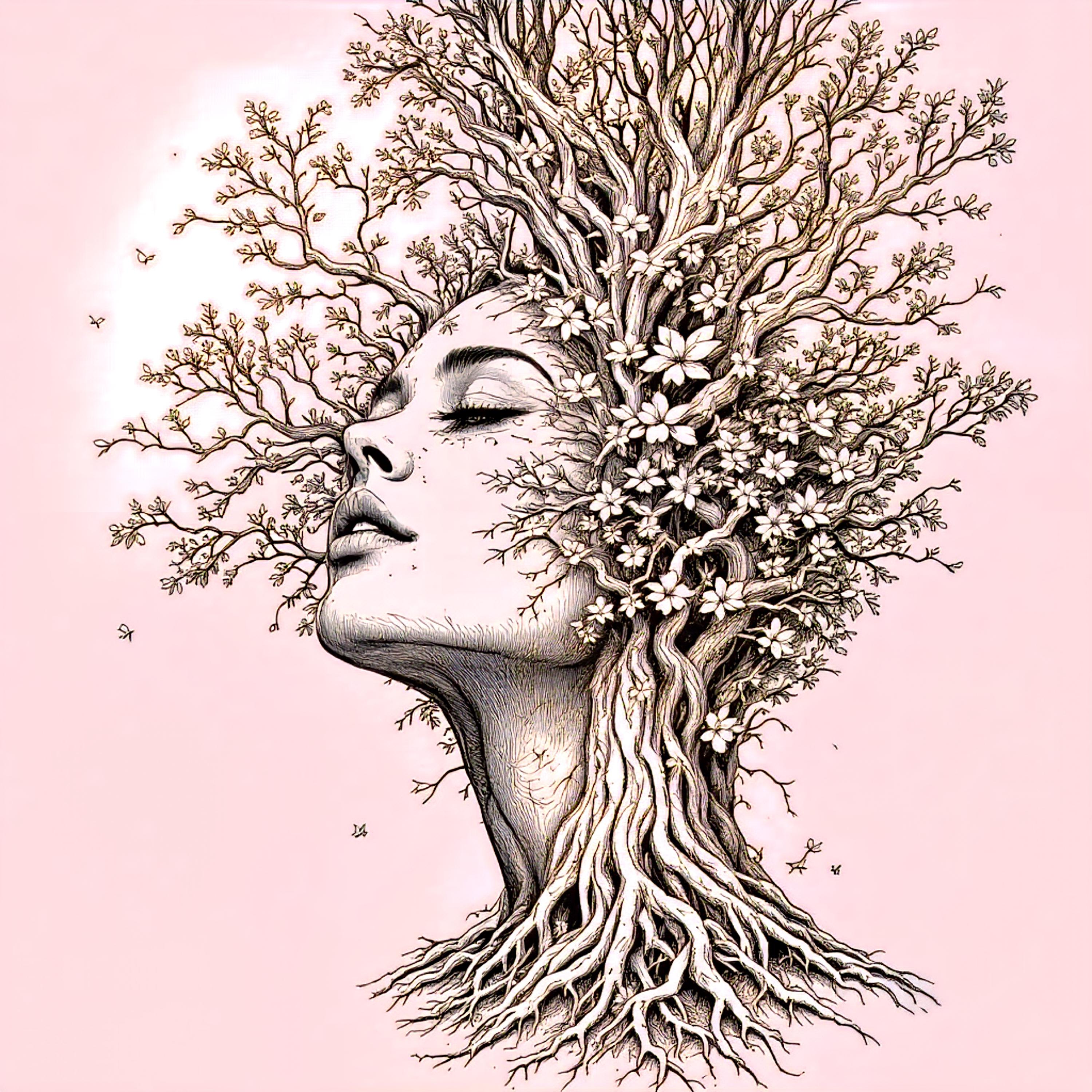 15 Fantasy Tree Woman Clipart | Watercolor Whimsical Nature Goddess ...