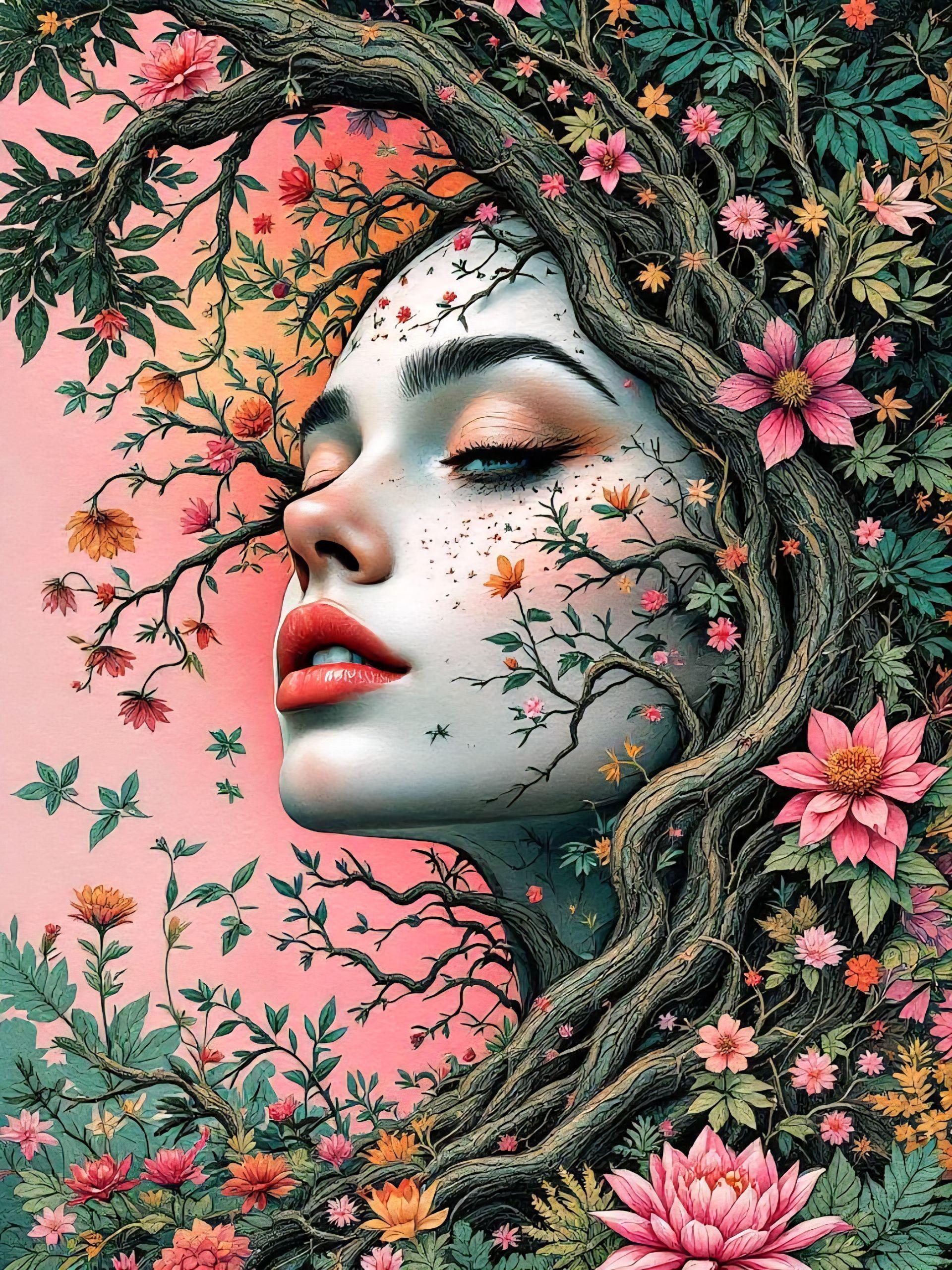 15 Fantasy Tree Woman Clipart | Watercolor Whimsical Nature Goddess ...