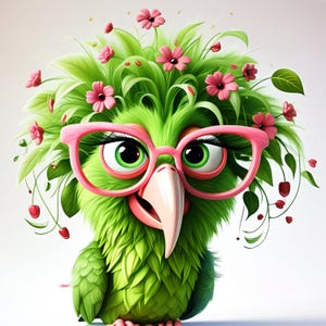 12 Skurrile Vögel Clipart Lustige Vögel Digitale Clipart Aquarell Clipart Hochwertige JPGs Skurrile Vögel Junk Journals & Papiermodelle