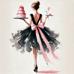 14 Clipart di ragazze di compleanno Clipart di festa Stampabile Clipart di acquerello Alta qualità JPG Carta artigianale Diari spazzatura, Clipart di compleanno Palloncini