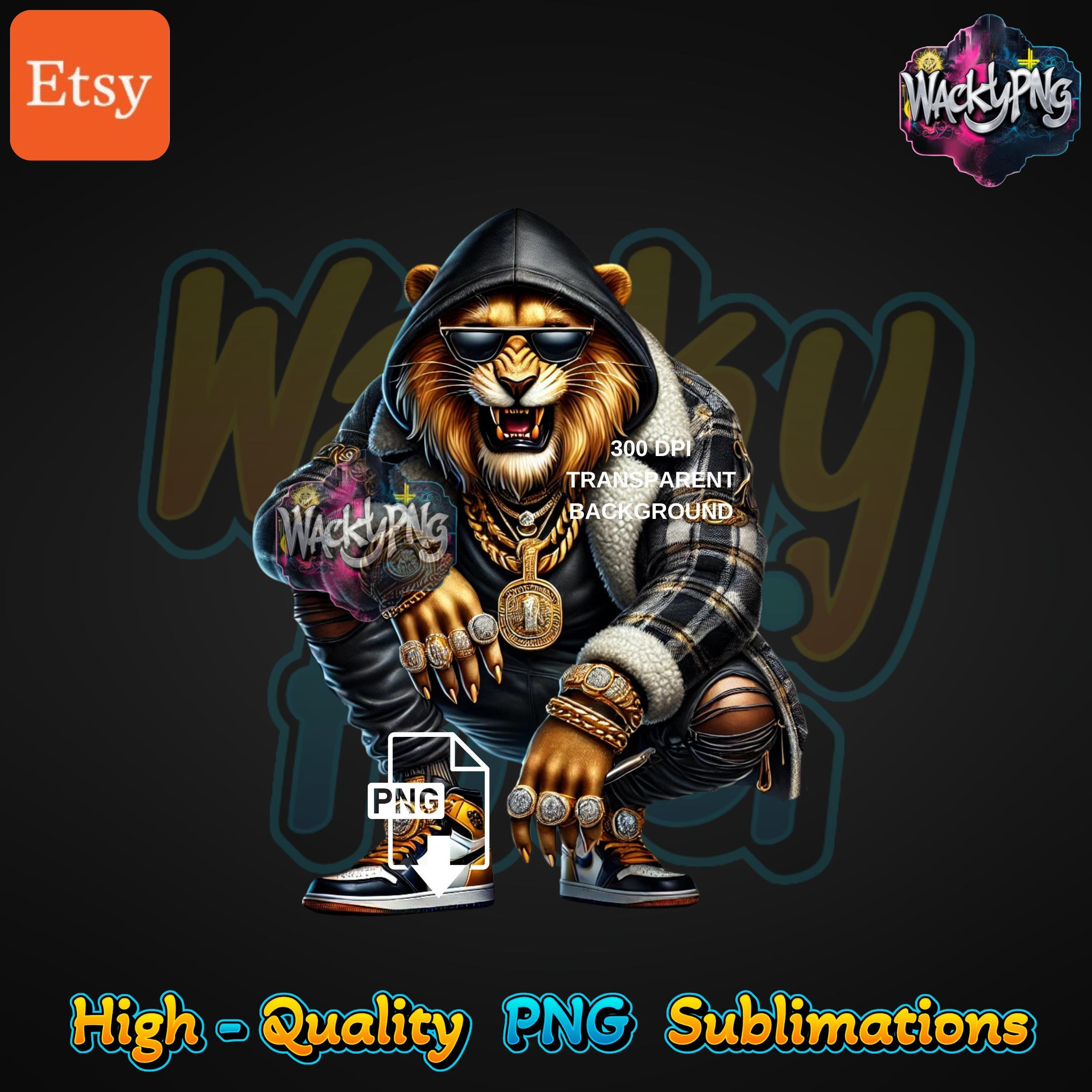 Urban Graffiti Lion PNG: Street Art Digital Download - Etsy