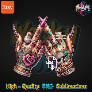 Hands PNG | Urban Hand Png - Bold Streetwear Aesthetic Digital Designs for Crafts & Branding | Urban Trap Design | Wacky Fan Art | PNG |