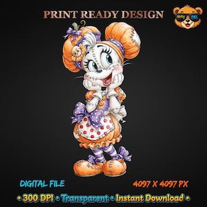 Stitched Mouse Png, Pumpkin Patch Doll, Halloween Costume, Spooky Season Shirt, Funny Mouse Design, Fall Sublimation, Cute Autumn Png