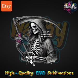 Reaper, Grim Skull Horror Traps - Bold Streetwear Aesthetic Digital Designs for Crafts & Branding | Urban Trap Design | Dtf PNG |