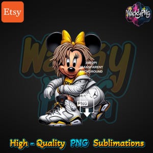 Cute Minnie Mouse Design - Bold Streetwear Aesthetic Digital Designs for Crafts & Branding | Urban Trap Design | Wacky Fan Art | PNG |