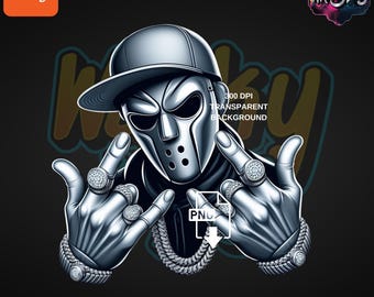 Gangsterfalle PNG: Streetwear Design (Digitaler Download)