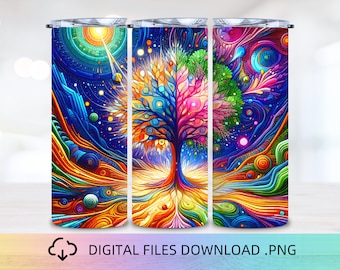 Tree Of Life Skinny Tumbler Wrap, 20oz Tumbler Sublimation Design, Tree of life Tumbler Wrap, Tumbler PNG, Sublimation design