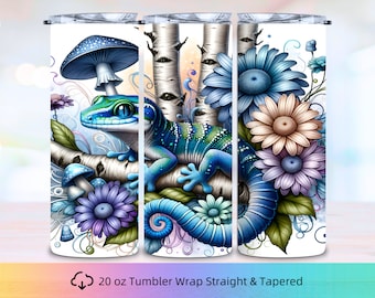Gecko 20oz Skinny Tumbler Wrap, Gecko Tumbler Design, Tumbler Design, Tumbler Sublimation, Sublimation Design, Instant Download, Gecko PNG