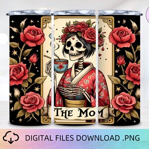 The Mom Skeleton Tumbler Wrap, 20oz Skinny Tumbler, Sublimation PNG, Skeleton Tumbler Wrap, Mom Tumbler Wrap, Mothers Day Tumbler