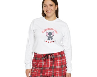 femmes pyjama ensemble valentines cadeau éléphant amant mignon pyjama éléphant pyjama ensemble pour ses vêtements de nuit correspondant ensemble cadeau pour elle