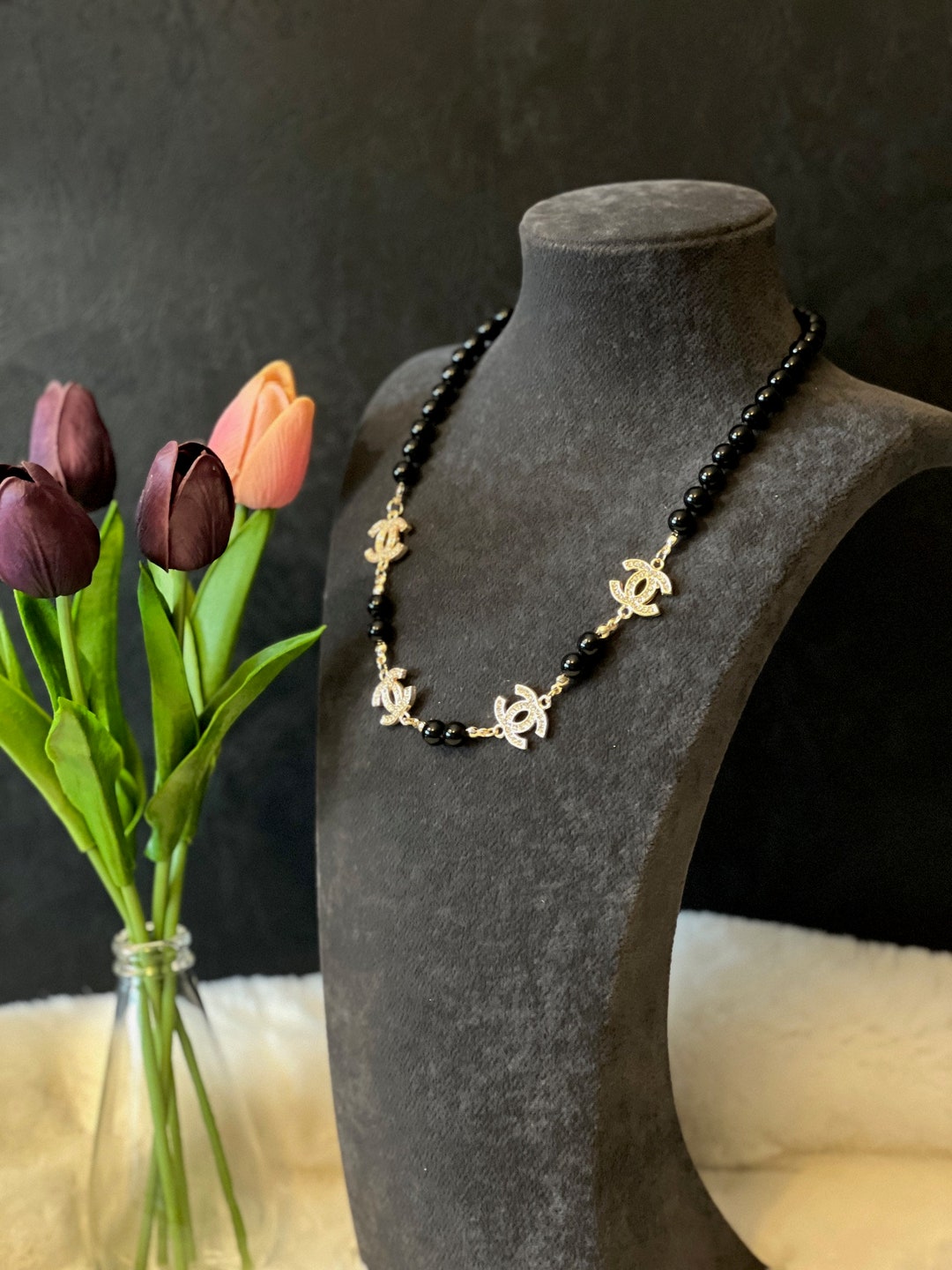 Chic Gem Black Pearl Necklace