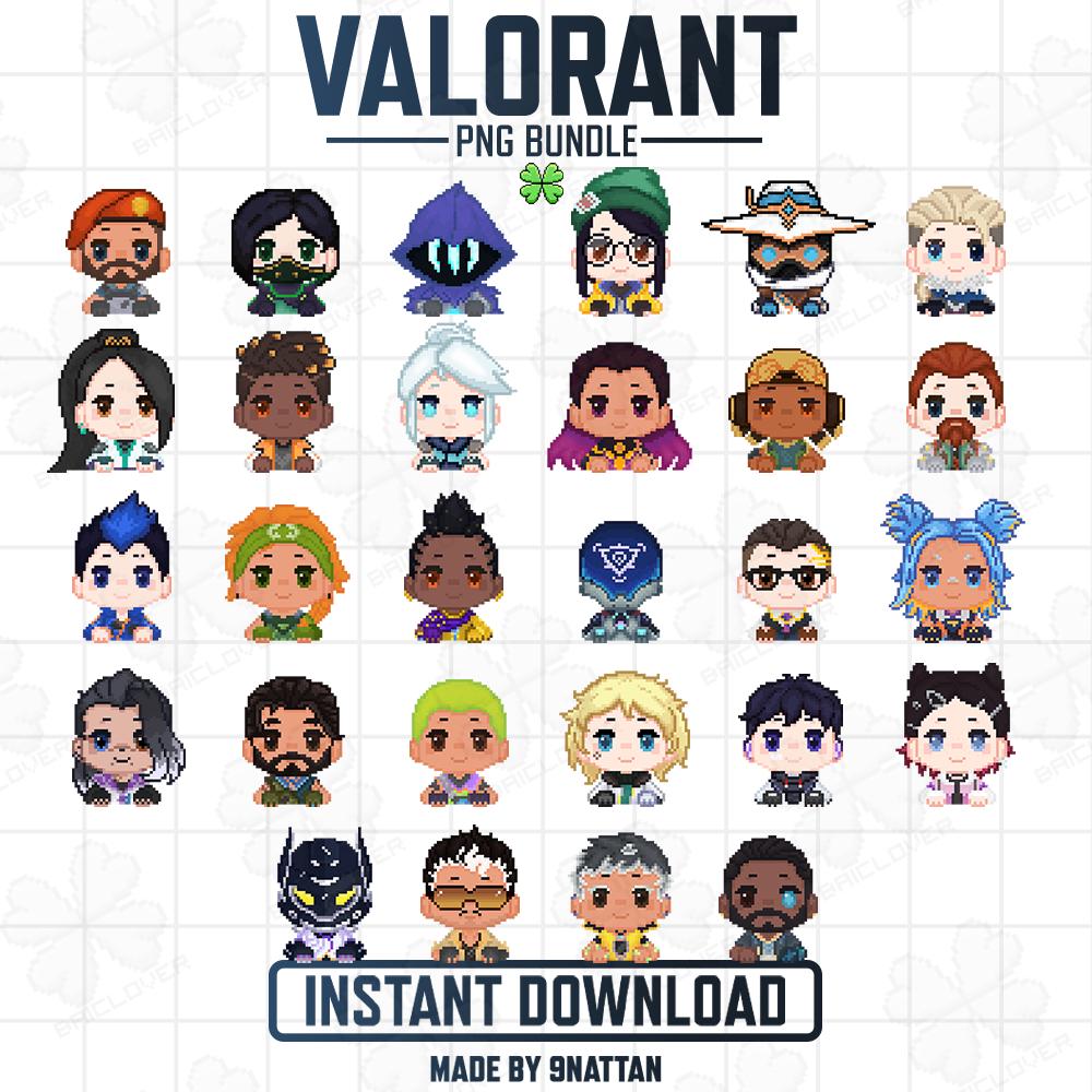 Valorant Agent Png Bundle Pixel Art Chibi (digital Download) - Etsy