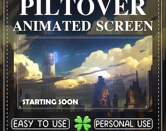 Arcane Piltover Animated Screen Overlays: Streaming Package