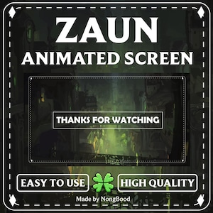 Sovrapposizioni animate dello schermo di Arcane Zaun / twitch,kick,youtube / pacchetto di sovrapposizioni / scene / arcane / lol / League of Legends / pacchetto di streaming