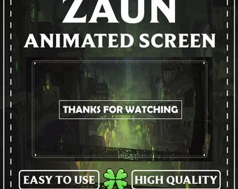Arcane Zaun Animated Screen Overlays: Streaming Package