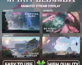 Spirit Blossom Animated Stream Overlay: Scenes & Transitions