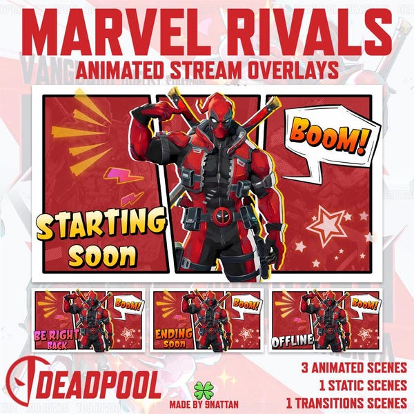Marvel Rivals Deadpool Screen Rivals Deadpool - Etsy