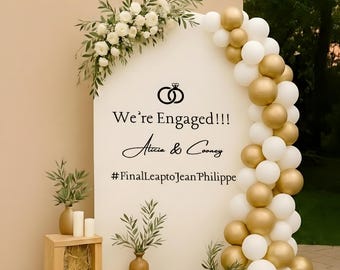 Custom Backdrop decal, Engagement decal, Wedding Decal, Premium Birthday Vinyl, Graduation backdrop, Baby Shower, Wedding Signs, Party Decal