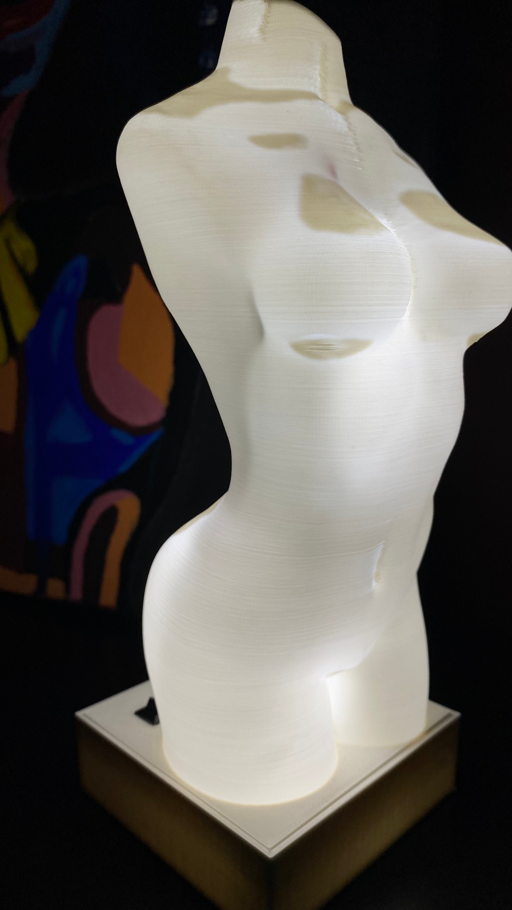 Female Figure Statue Table Lamp / 3D Printed - Etsy