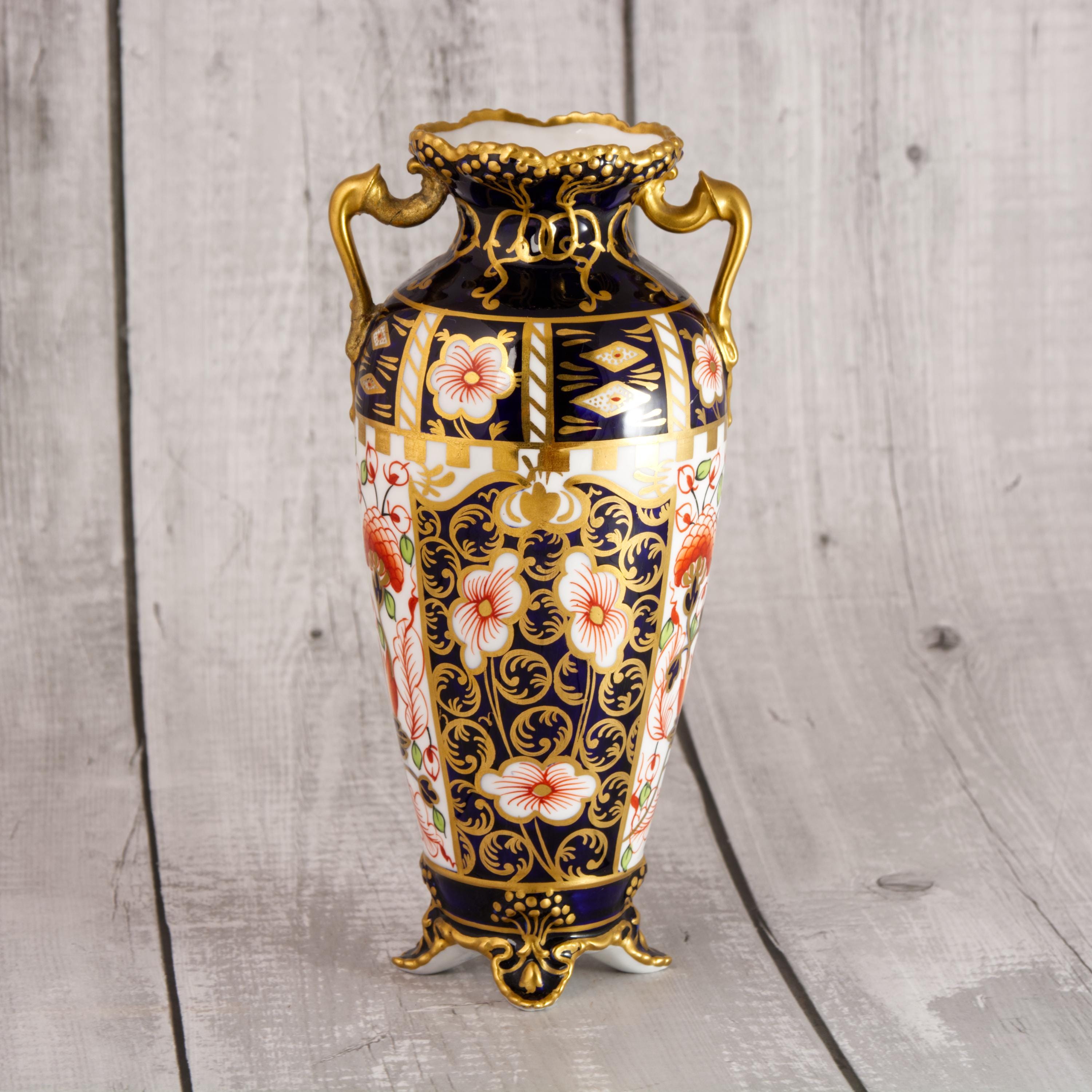 Antique Royal Crown Derby Vase - Etsy