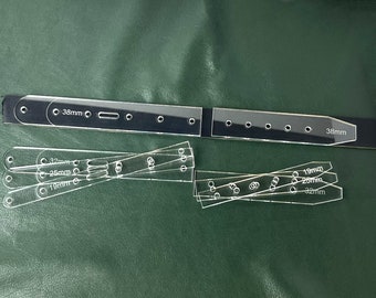 Sjabloon voor het maken van acrylriemen, gereedschap voor dubbele OF-enkele houderriempatroon, 5 mm dik, gereedschap voor het maken van leren riemen, doe-het-zelfgereedschap voor het maken van riemen